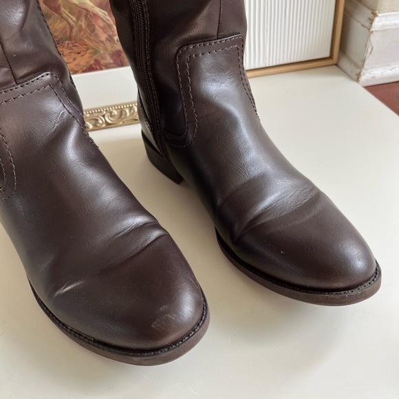 Tommy Hilfiger Brown Riding Heeled Boots with Classic Design Size 9 - Picture 7 of 13